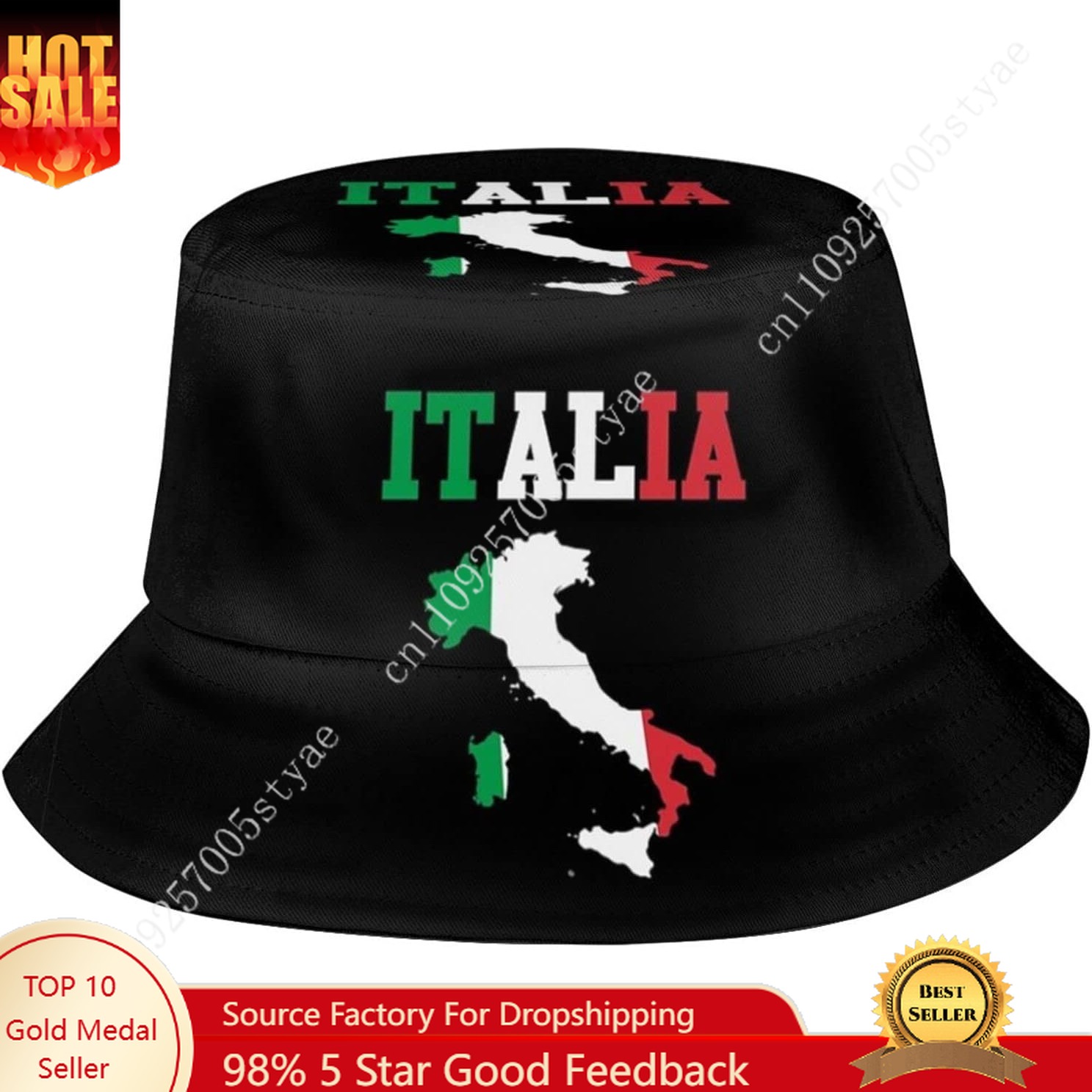 Mens Fashion Bucket Hat - Italy Italia Flag Bucket Hat Men