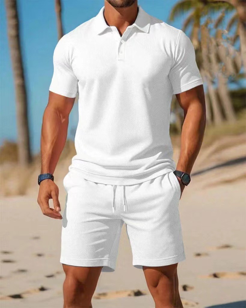 Men'S Fashion Polo Shirt - Men's polo shirt set Summer new