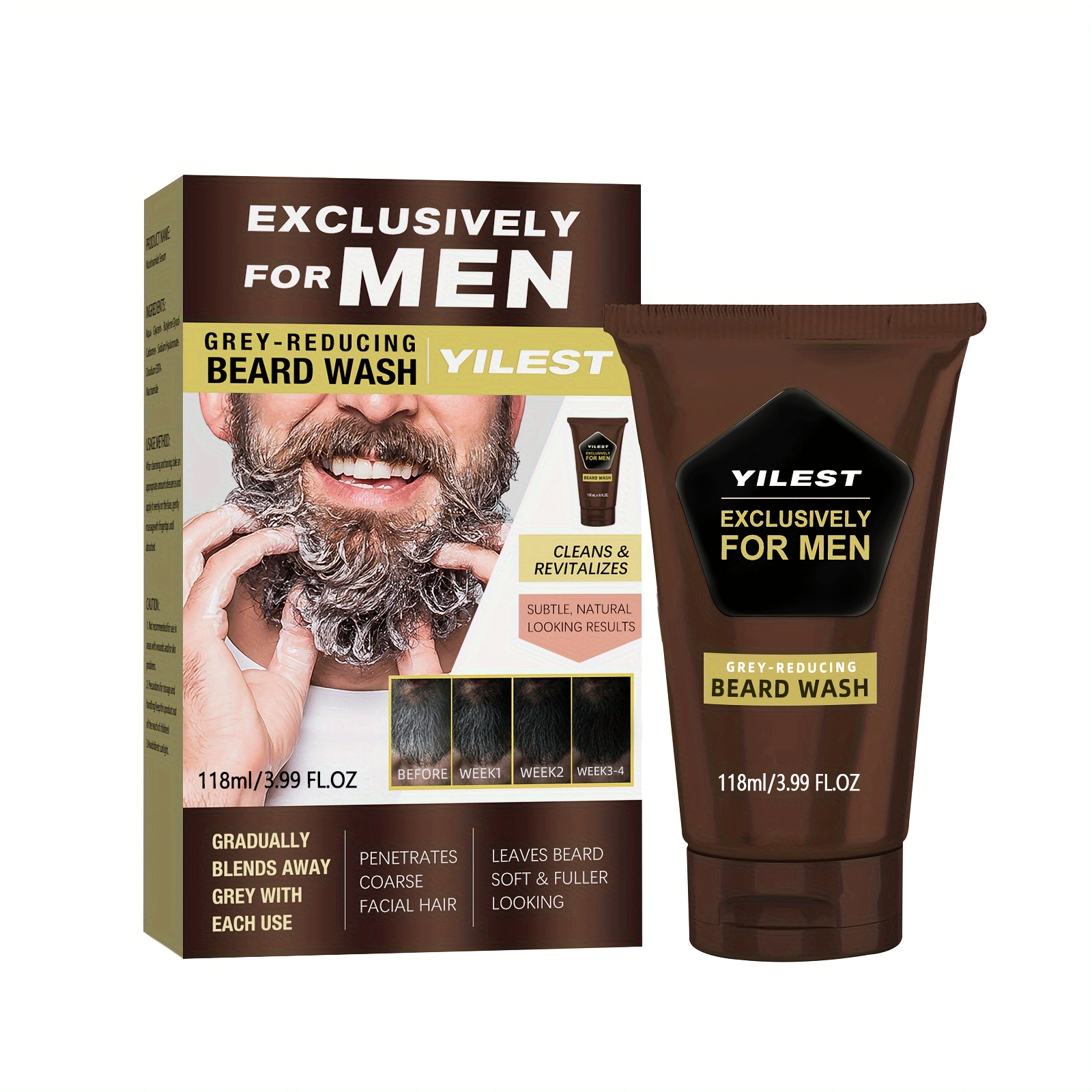 Men Fashion Hair Style - 1-3pcs Men's Beard Black Dye Dyeing