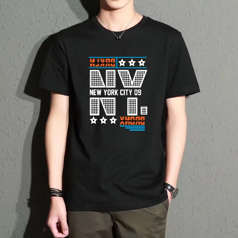 Men's Black Round-Neck Short-S – обзор и цена Men'S Fashion New York