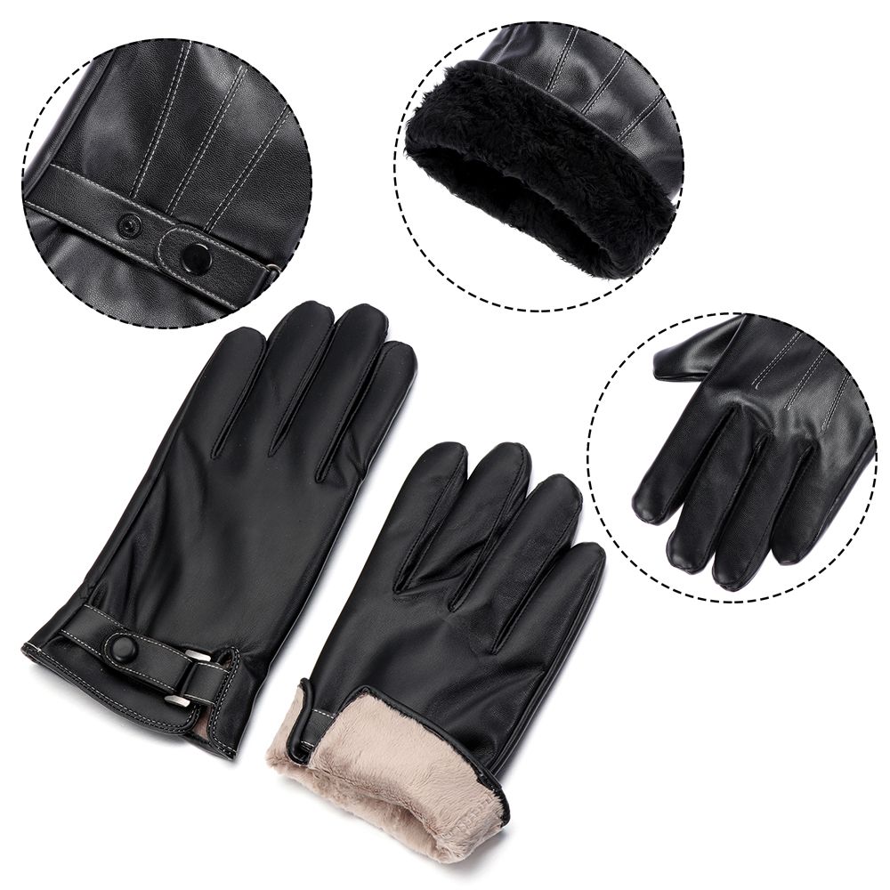 Men's Fleece Thermal Leather G – обзор и цена Driving Gloves Leather