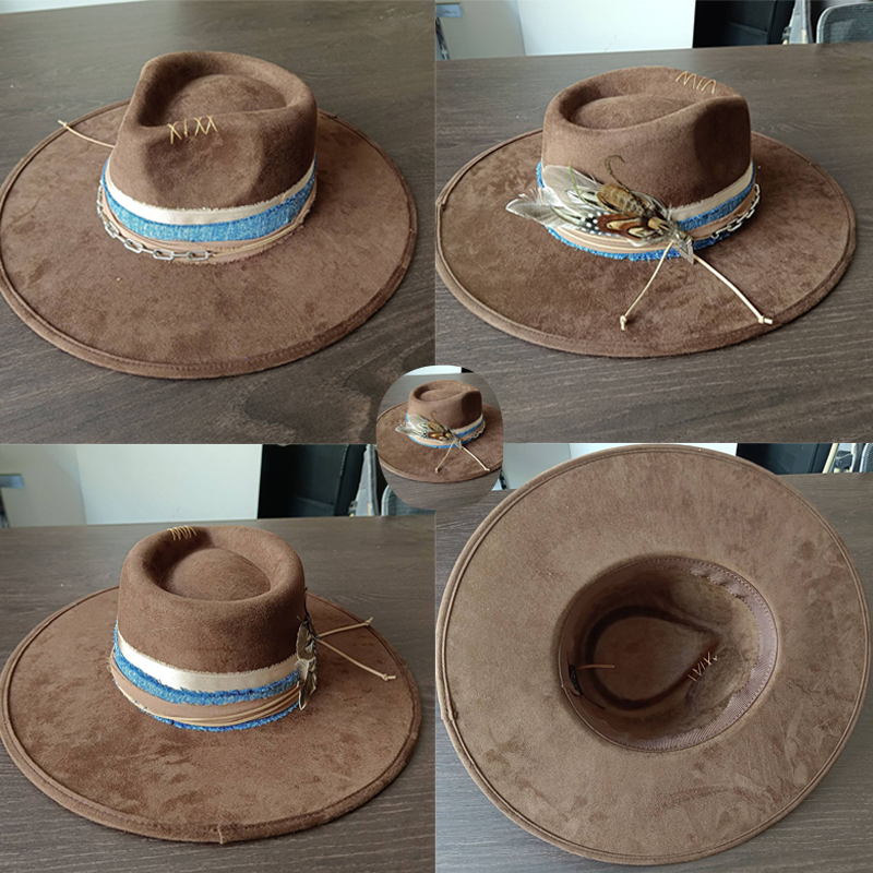 Coffee wide-brimmed jazz hat f – обзор и цена Mens Fashion Bucket Hat