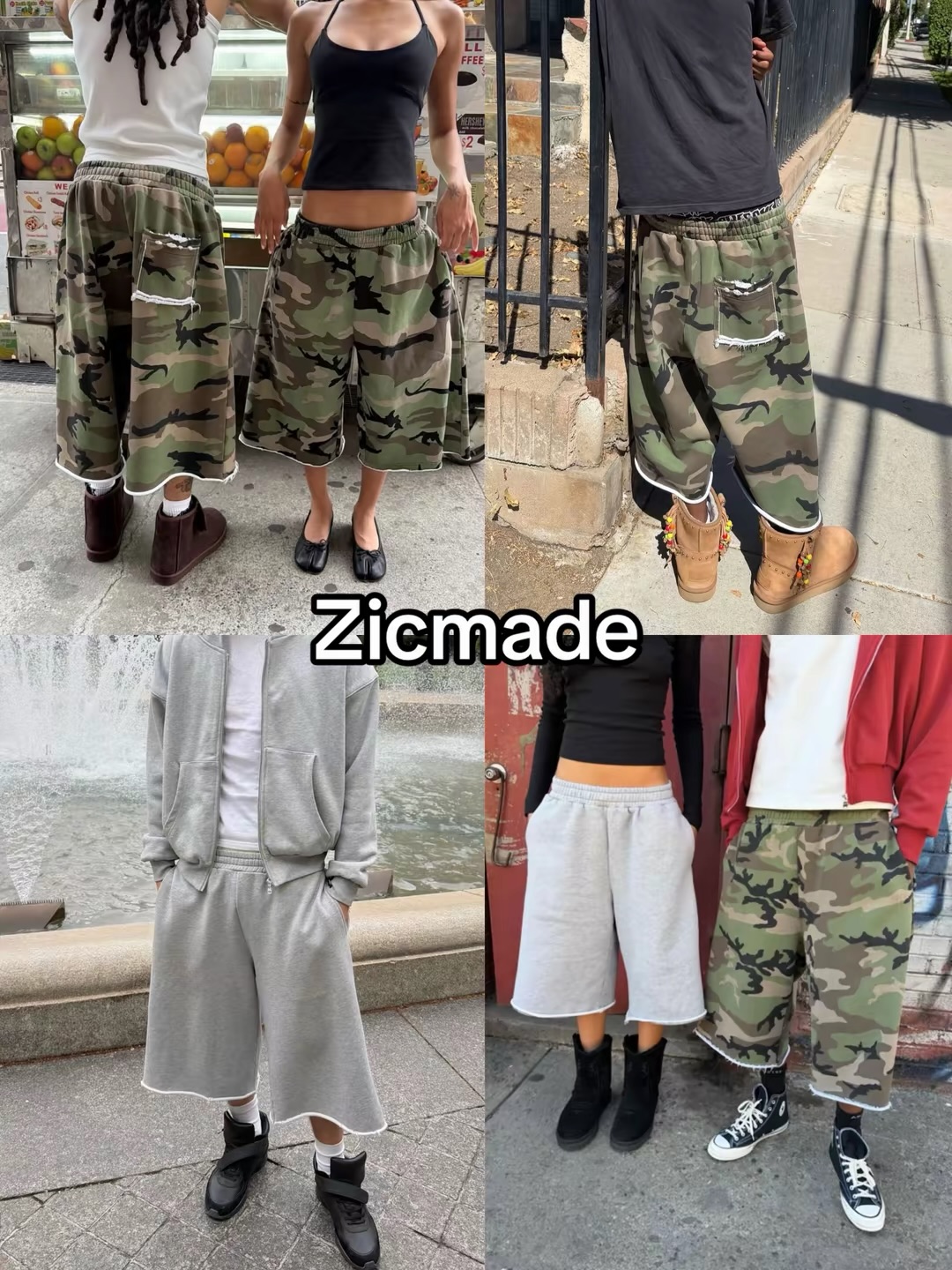 Harajuku Hip Hop Camo Shorts C – обзор и цена Mens Fashion Camo Pants