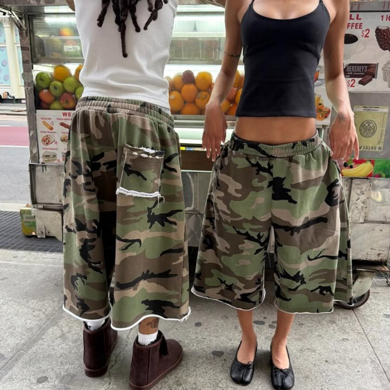Harajuku Hip Hop Camo Shorts C – обзор и цена Mens Fashion Camo Pants