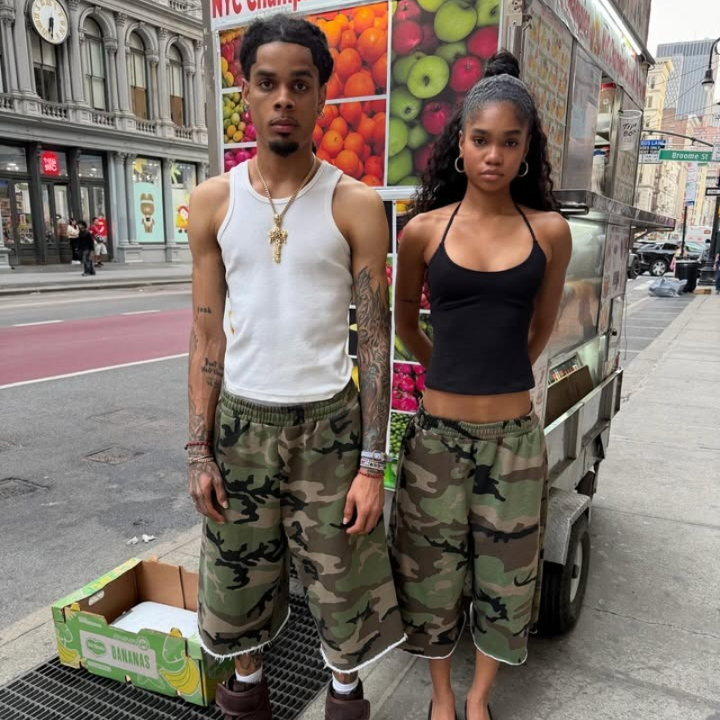 Harajuku Hip Hop Camo Shorts C – обзор и цена Mens Fashion Camo Pants