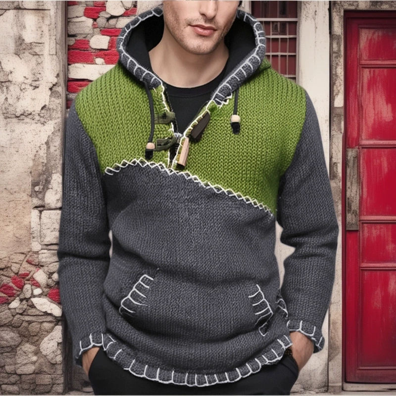 Men's fashion long sleeved ele – обзор и цена Mens Fashion Jumpers