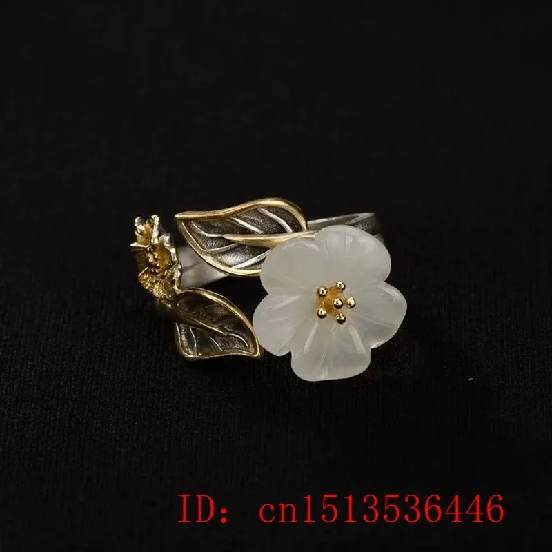 925 Silver White Hetian Jade F – обзор и цена Men'S Fashion Rings