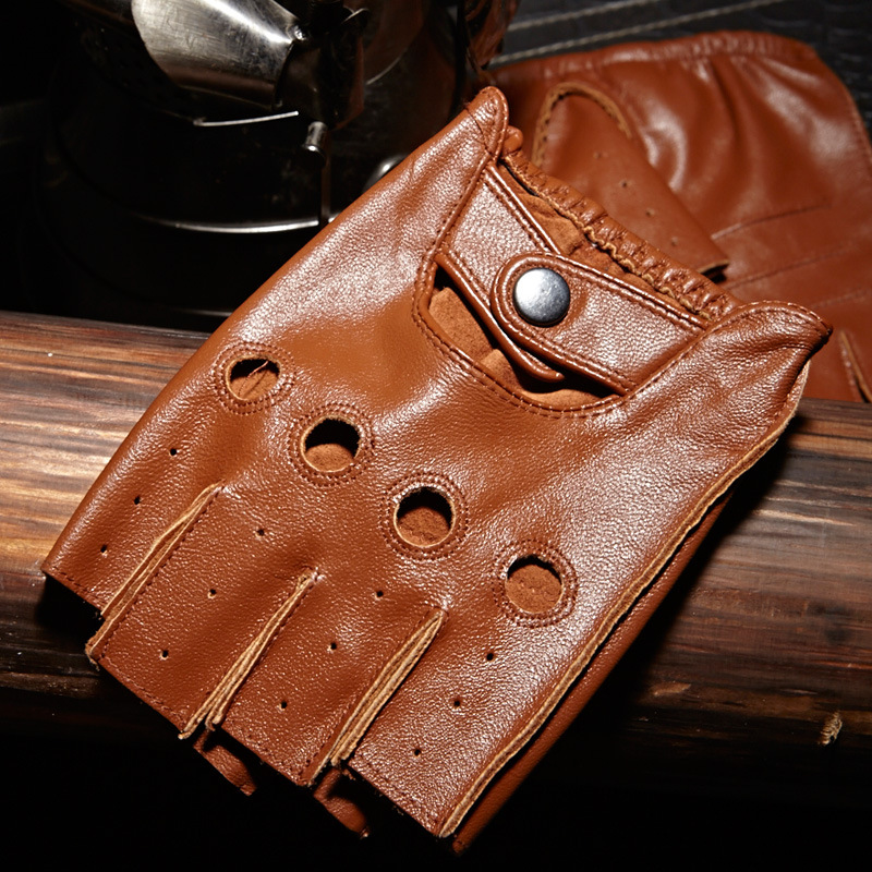 High Quality Man's Half Finger – обзор и цена Driving Gloves Leather