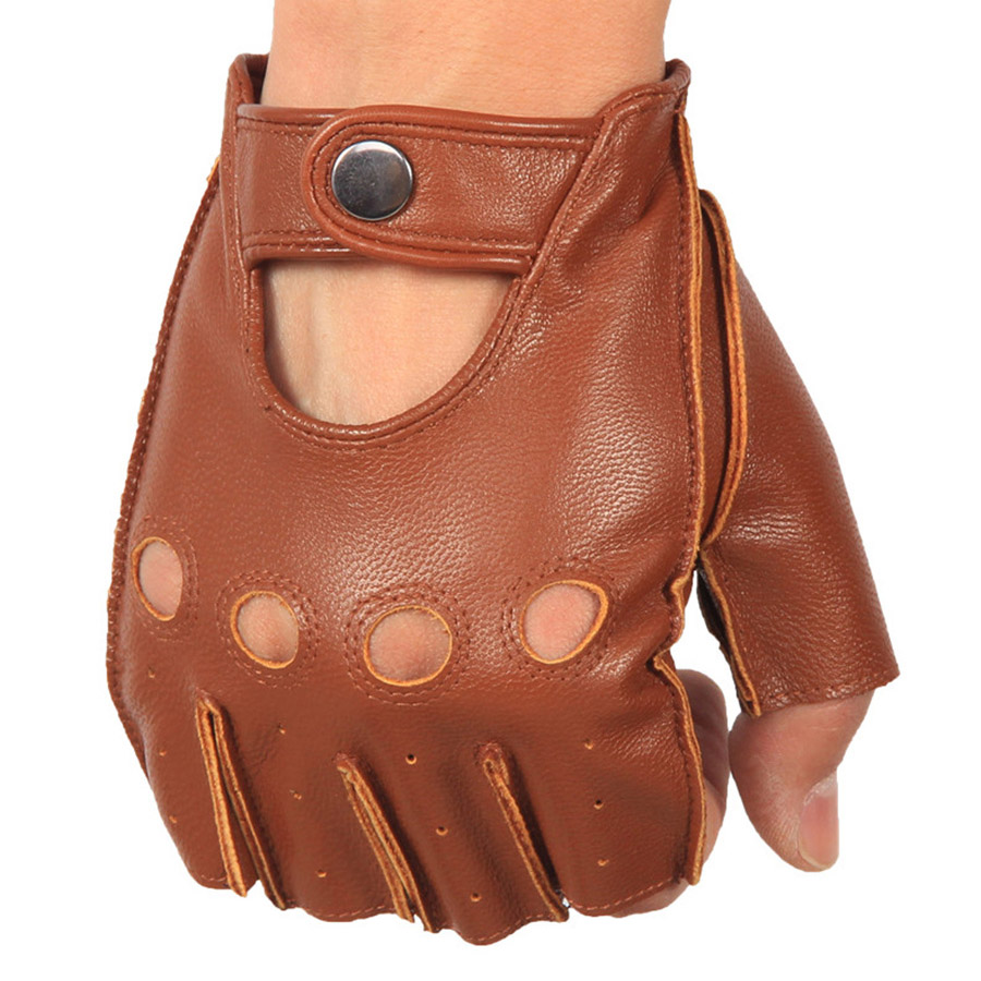 High Quality Man's Half Finger – обзор и цена Driving Gloves Leather