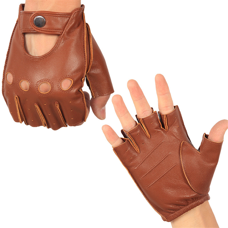 High Quality Man's Half Finger – обзор и цена Driving Gloves Leather