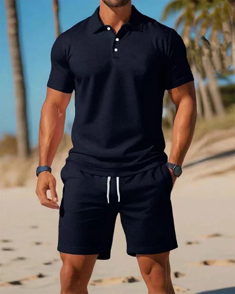 Men's polo shirt set  Summer n – обзор и цена Men'S Fashion Polo Shirt