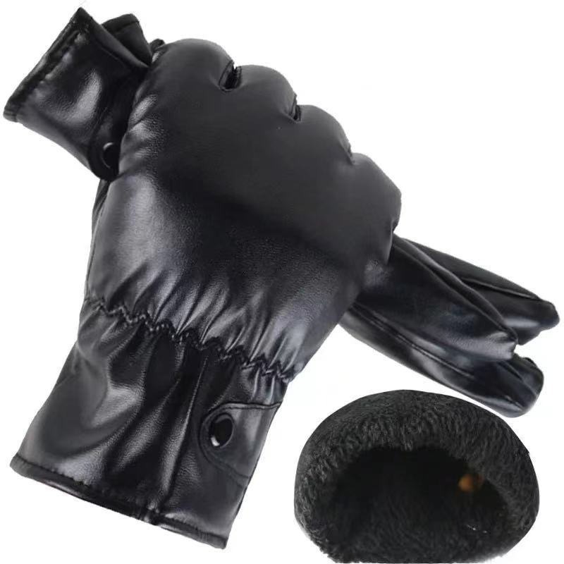Winter Fashion Black PU Leathe – обзор и цена Driving Gloves Leather