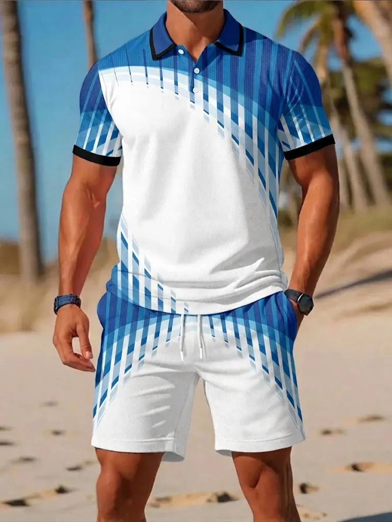 Men's Summer Tee Set Fashion B – обзор и цена Men'S Fashion Polo Shirt