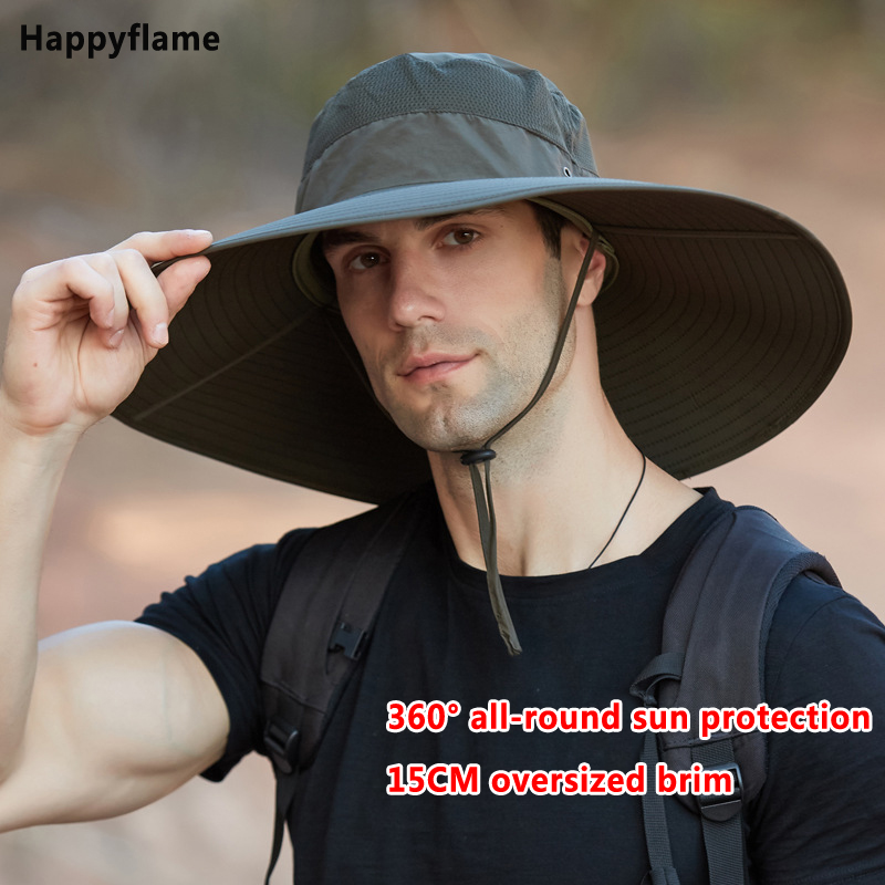 Hot Men's 15CM Big Wide Brim F – обзор и цена Mens Fashion Bucket Hat