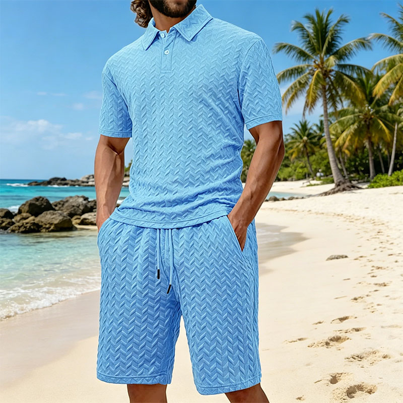 Men's summer lapel jacquard th – обзор и цена Men'S Fashion Polo Shirt