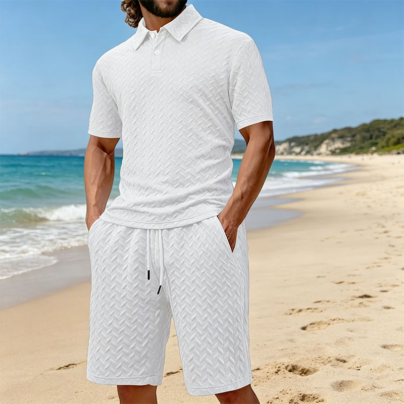 Men's summer lapel jacquard th – обзор и цена Men'S Fashion Polo Shirt