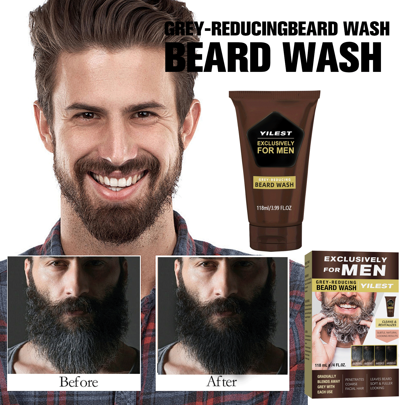 1-3pcs Men's Beard Black Dye D – обзор и цена Men Fashion Hair Style