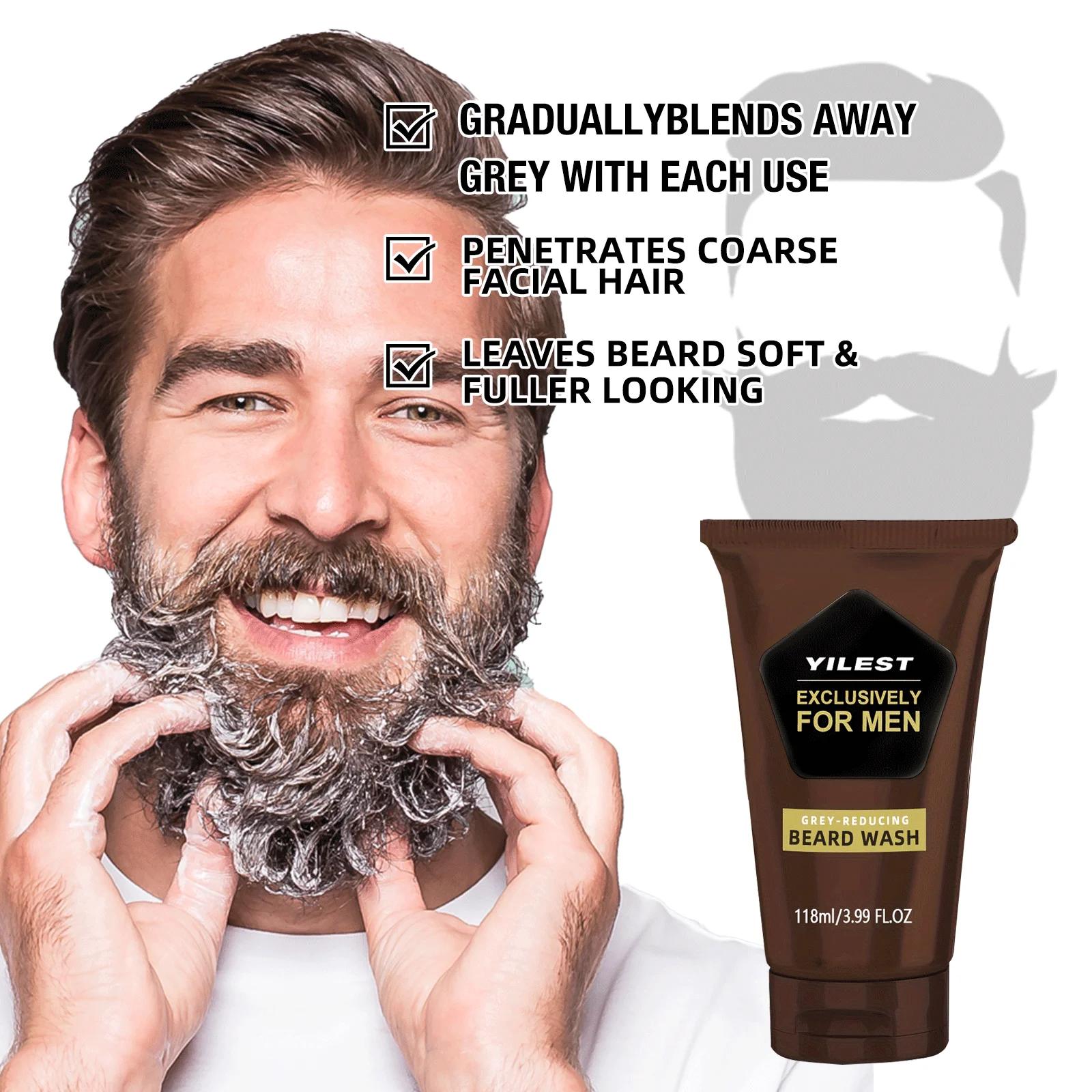 1-3pcs Men's Beard Black Dye D – обзор и цена Men Fashion Hair Style