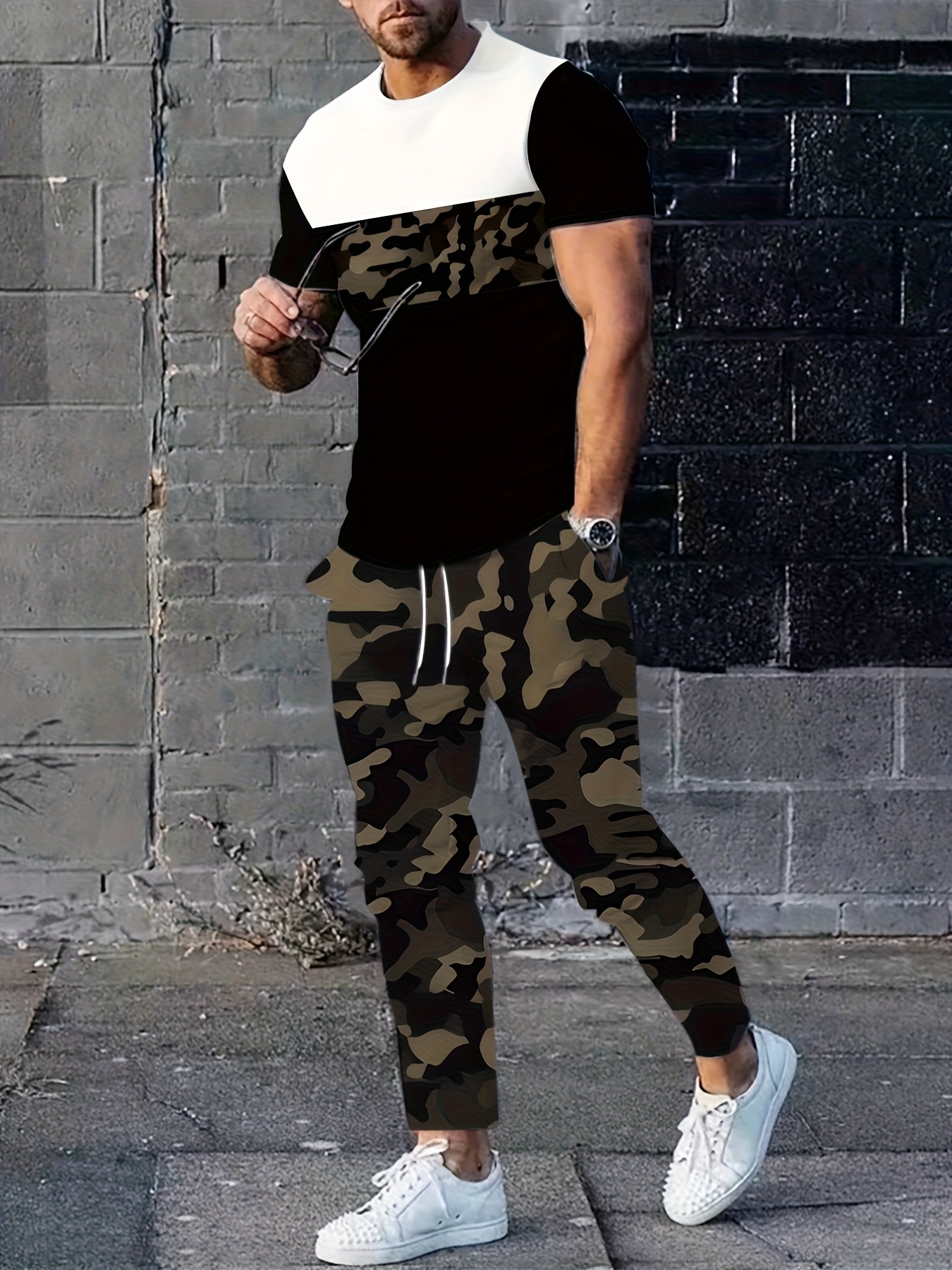 2026 Summer New Men's Short-Sl – обзор и цена Mens Fashion Camo Pants