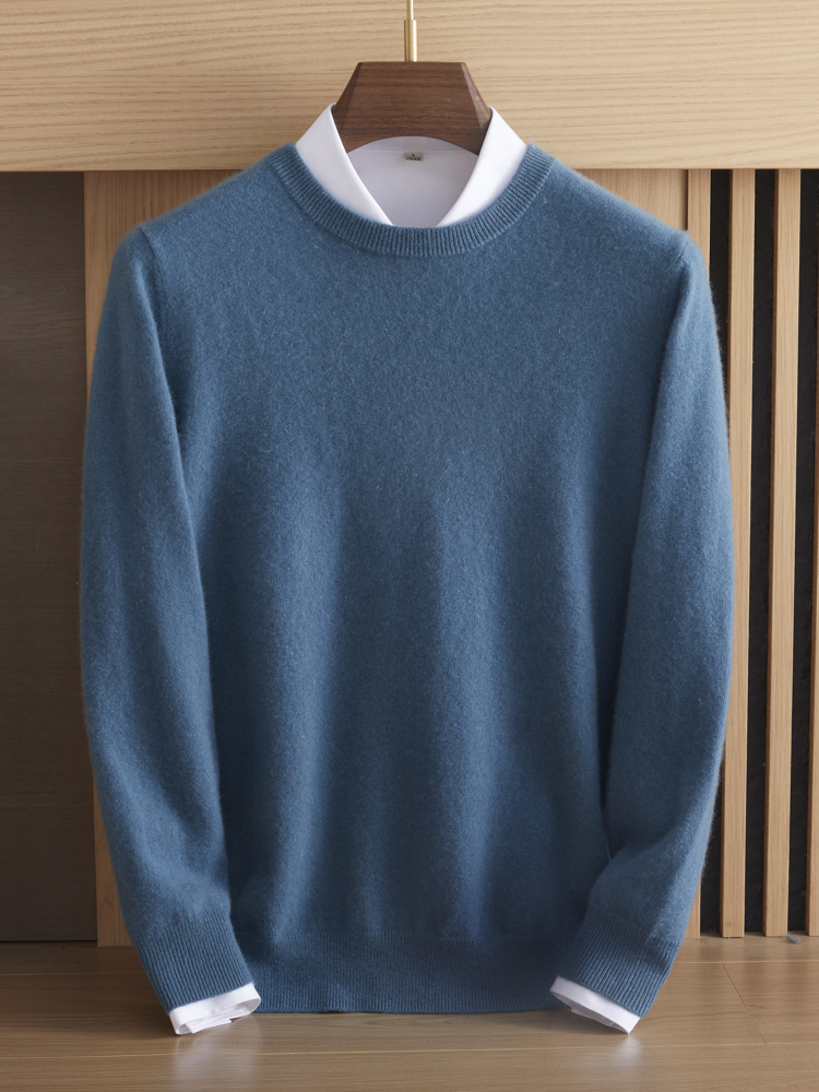 Pure cashmere men's round neck – обзор и цена Mens Fashion Jumpers