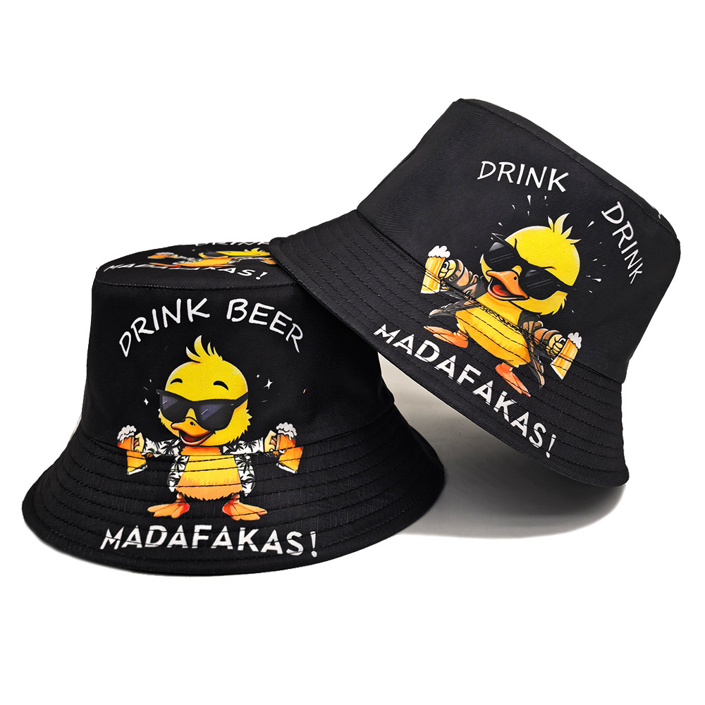 Funny Duck Print Panama Summer – обзор и цена Mens Fashion Bucket Hat