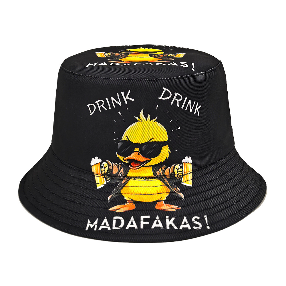 Funny Duck Print Panama Summer – обзор и цена Mens Fashion Bucket Hat