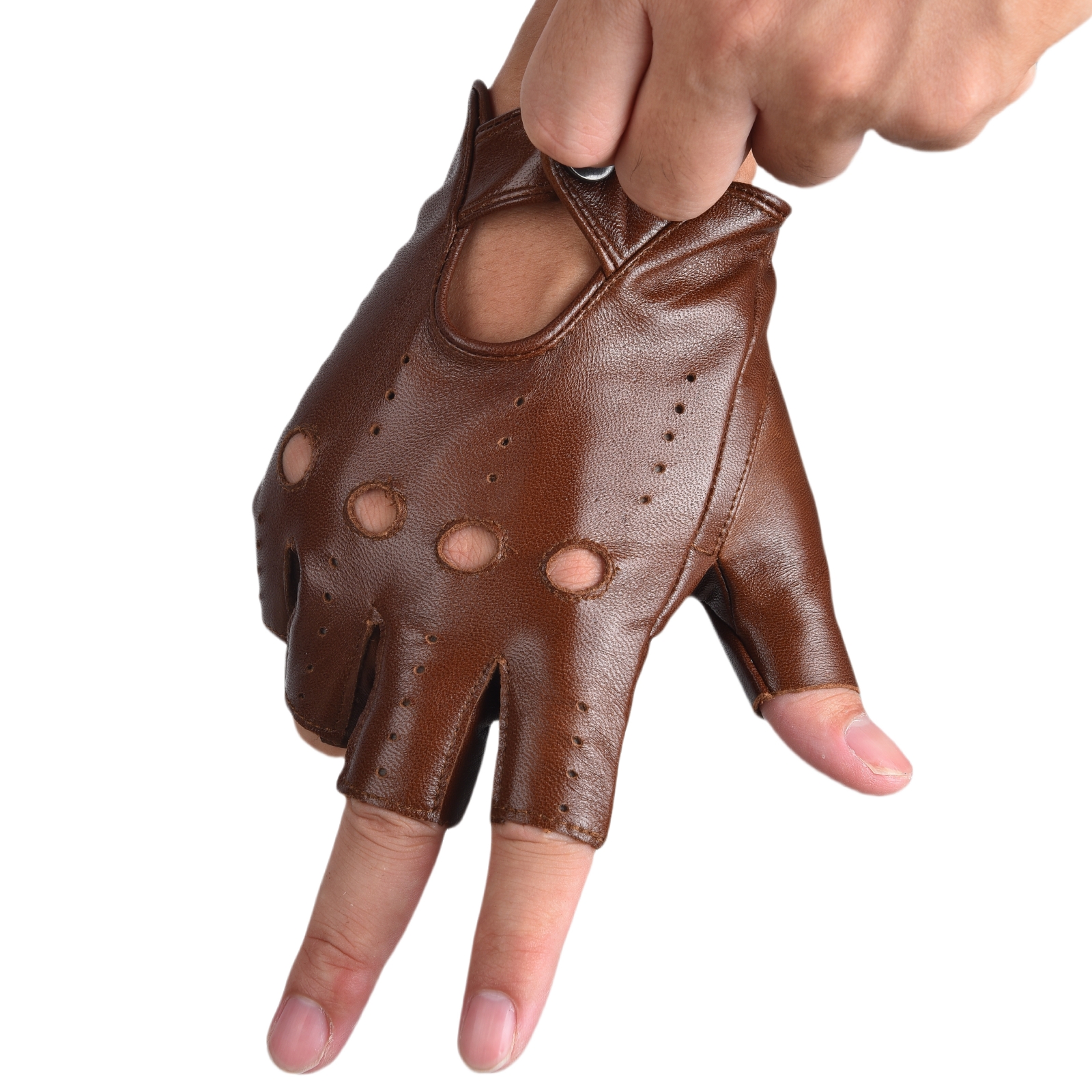Mens Fingerless Half Finger Le – обзор и цена Driving Gloves Leather