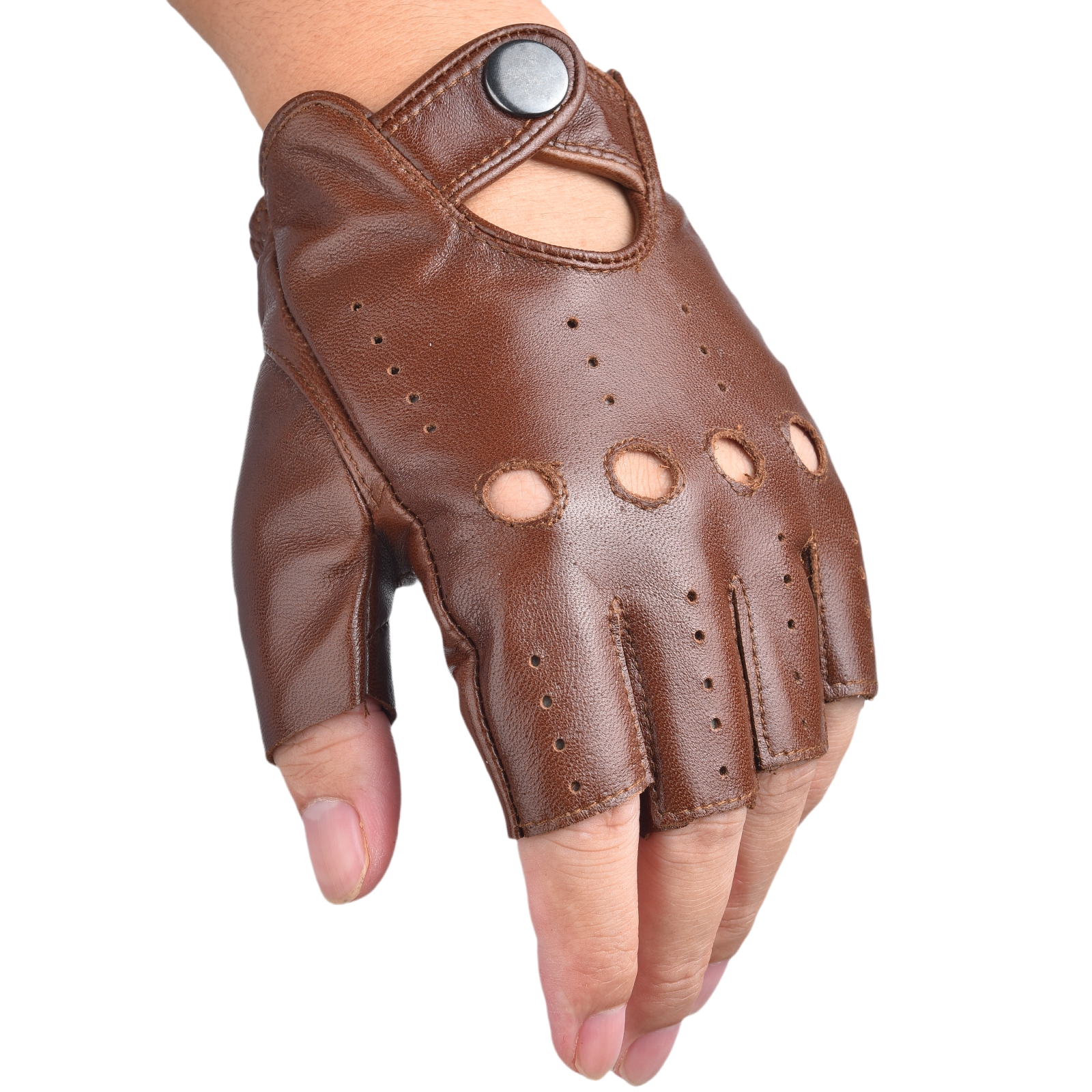 Mens Fingerless Half Finger Le – обзор и цена Driving Gloves Leather