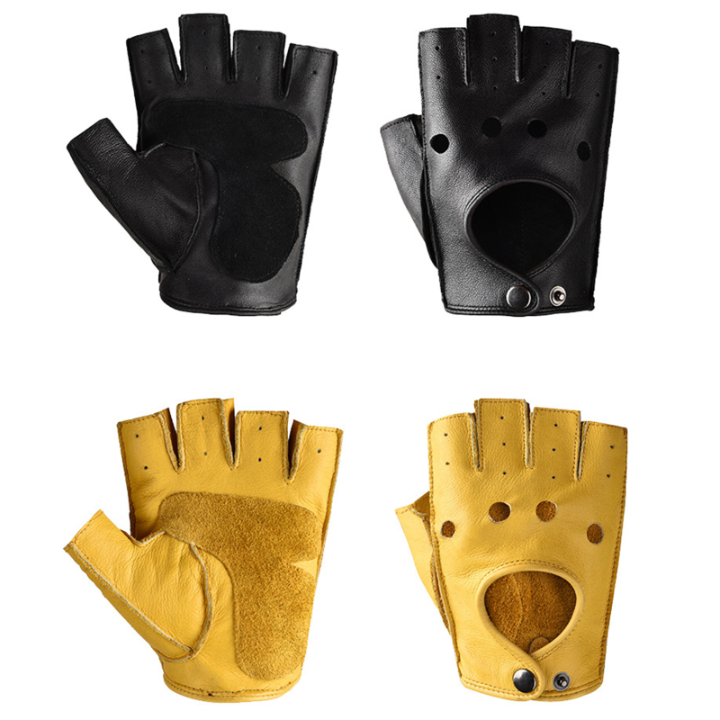 Leather Gloves Men's Half Fing – обзор и цена Driving Gloves Leather