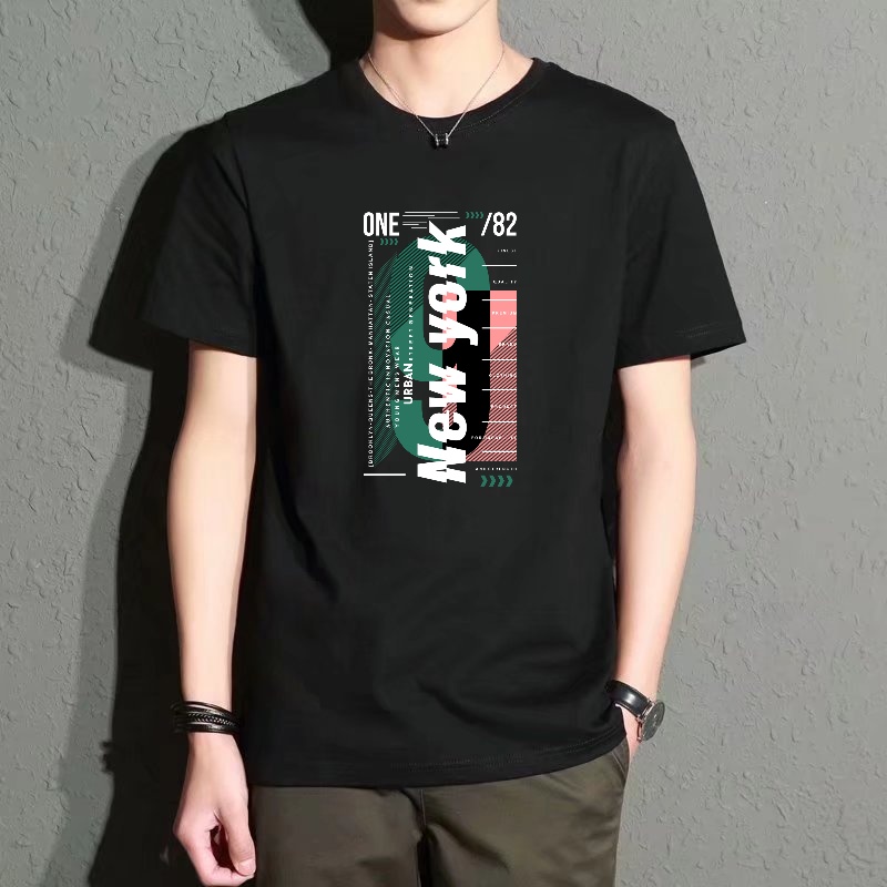Men's Black Round-Neck Short-S – обзор и цена Men'S Fashion New York