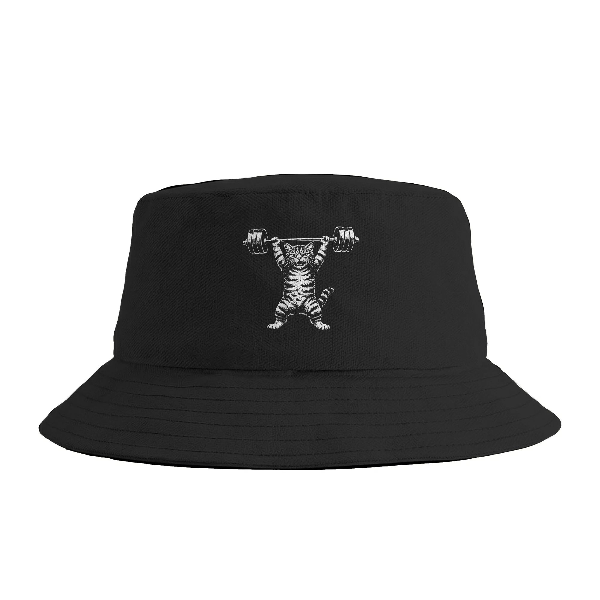 Weight Lifting Cat Bucket Hat  – обзор и цена Mens Fashion Bucket Hat